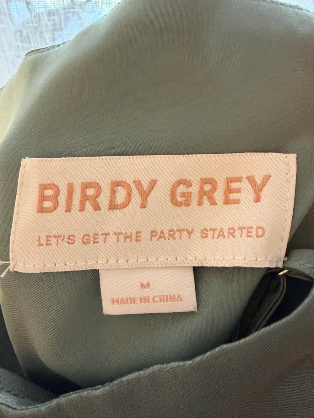 Birdy Grey Mai Matte Satin Dress in Sea Foam with Spaghetti Straps - Picture 4 of 9